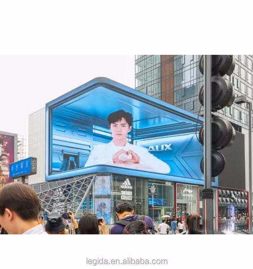 裸眼 3D 防水 IP65 10 ミリメートルピッチ RGB LED 広告ウォールスクリーンキャビネット 960 × 960 SMD P10 屋外 LED ディスプレイ