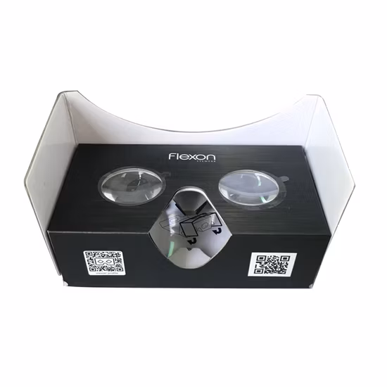 段ボール、紙、VR メガネ、仮想現実、3DVR、携帯電話、魔法の鏡、印刷可能なロゴで作られた Google メガネ