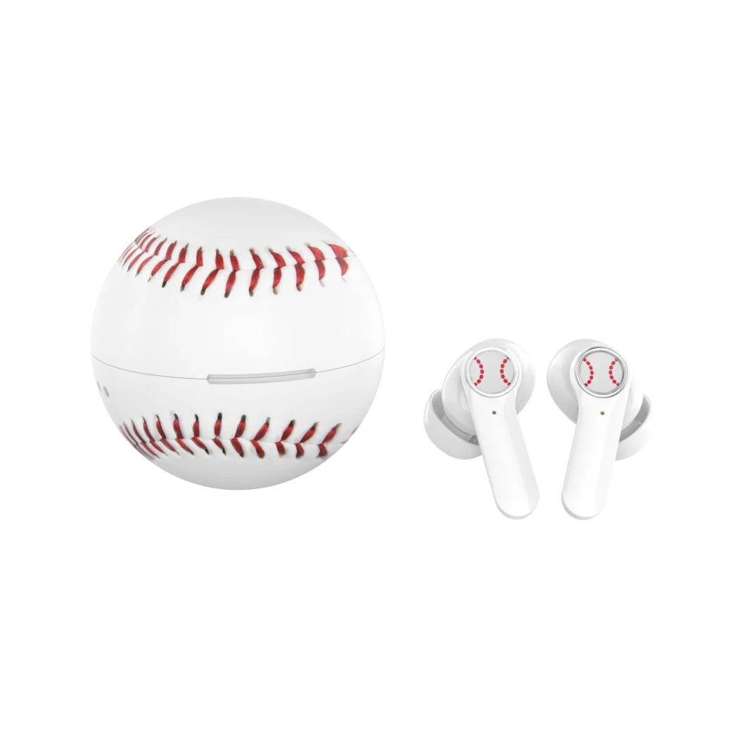 Baseball Design Wireless Bluetooth Headset Tws Earphone for Promotional Sport Activity Events