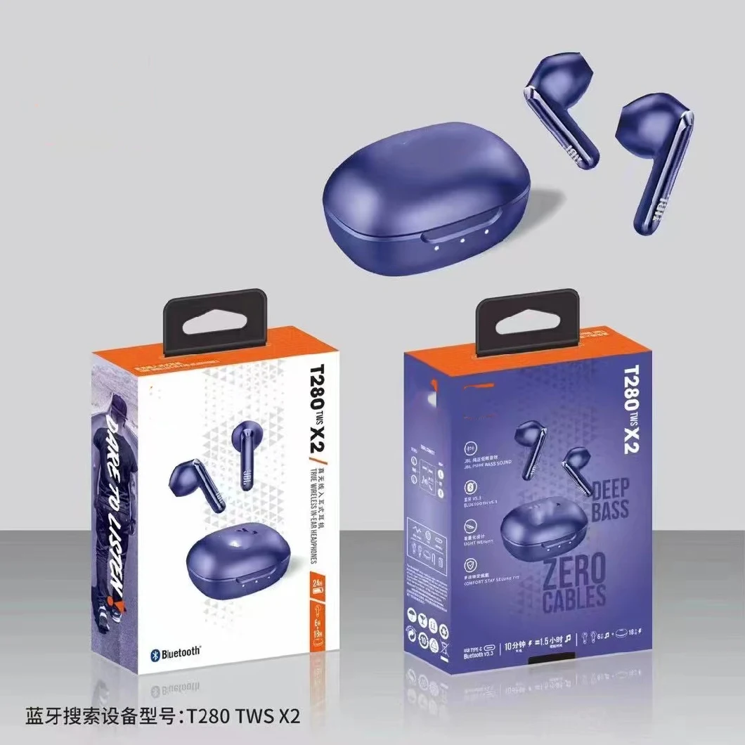 T28 Game Waterproof in Ear Earbuds Custom Wireless Bluetooth Earphone Voice Assistant Touch Control Voice Assistant