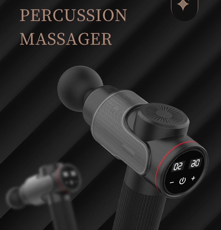 LCD Display Deep Tissue Percussion Muscle Massager Electric Hand Percussion Massage Gun